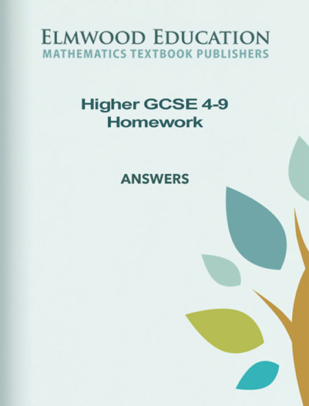 higher gcse maths 4 9 homework book answers